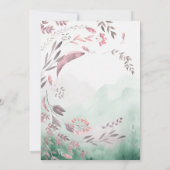 Mauve und Mint Meadow Brautparty Einladung (Rückseite)