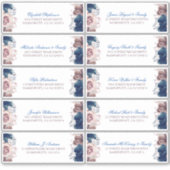 Mauve und Navy Blue Guest Names Address Labels (Vorderseite)