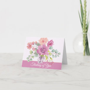 Mauve und Pfirsich Aquarell-Blumenmuster anpassbar
