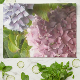 Mauve und Pink Hydrangeas Geschirrtuch