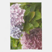 Mauve und Pink Hydrangeas Geschirrtuch (Vertikal)