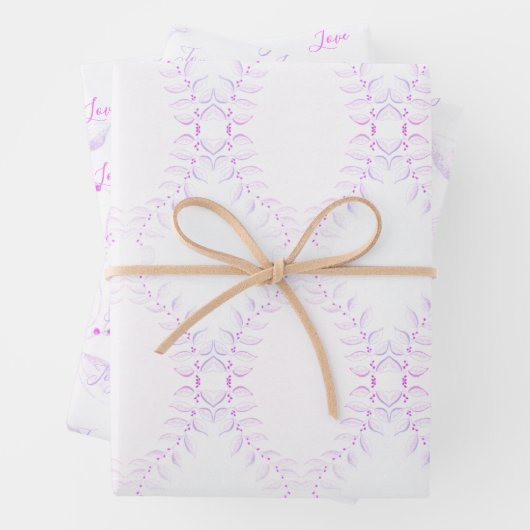 Mauve- und Rosa-Papiertücher Geschenkpapier Set (Beispiel)