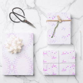 Mauve- und Rosa-Papiertücher Geschenkpapier Set