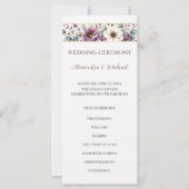 Mauve- und Salbei-Blumenhochzeitsprogramm (Vorderseite)