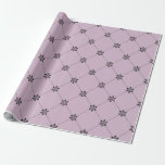 Mauve und Schwarz Vintages Muster Geschenkpapier<br><div class="desc">Dusky lila und schwarz paris themed Vintage Muster Packpapier.</div>