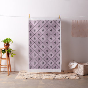 Mauve und Vintage Kronen-Muster Stoff
