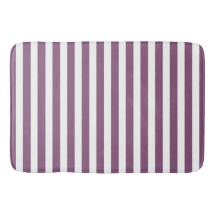Mauve und weiße Streifen Badematte