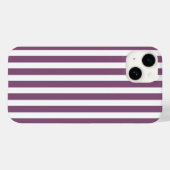 Mauve und weiße Streifen Case-Mate iPhone Hülle (Rückseite (Horizontal))