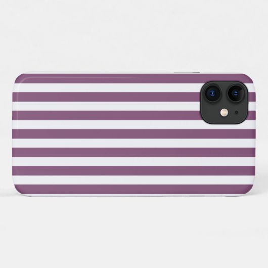 Mauve und weiße Streifen Case-Mate iPhone Hülle (Rückseite (Horizontal))