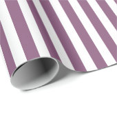Mauve und weiße Streifen Geschenkpapier (Rolleneckpunkt)