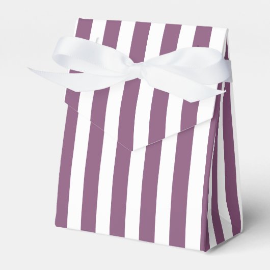 Mauve und weiße Streifen Geschenkschachtel (Vorderseite)
