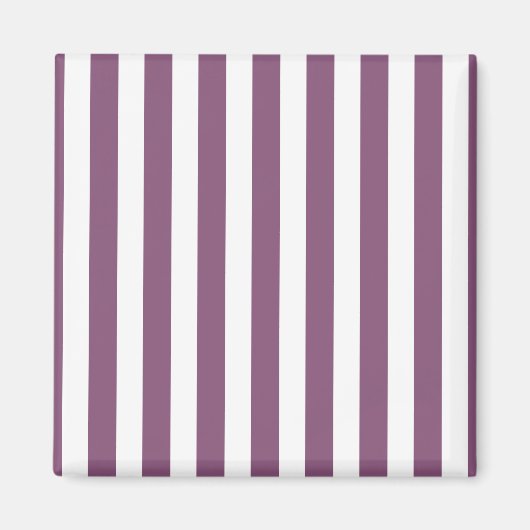 Mauve und weiße Streifen Magnet (Vorne)