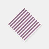 Mauve und weiße Streifen Serviette (Ecke)