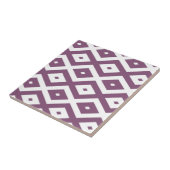 Mauve und weißes Diamantmuster Fliese (Seite)
