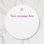 Mauve und weißes Diamantmuster Geschenkanhänger (Rückseite)