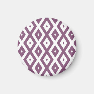 Mauve und weißes Diamantmuster Magnet