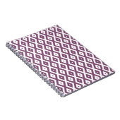 Mauve und weißes Diamantmuster Notizblock (Rechte Seite)