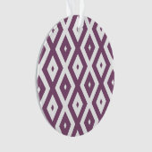 Mauve und weißes Diamantmuster Ornament (Vorderseite)