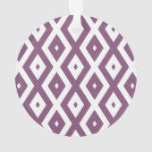 Mauve und weißes Diamantmuster Ornament (Rückseite)