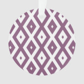 Mauve und weißes Diamantmuster Ornament (Vorderseite)