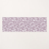 Mauve und White Inky Rounded Lines Muster Yogamatte (Vorderseite (Horizontal))