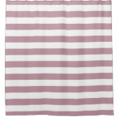 Mauve und White Stripes Duschvorhang (Vorderseite)