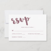 Mauve und White Typografy Wedding Rsvp Response (Vorderseite)