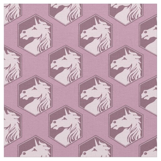 Mauve Unicorn Hexagon Muster Stoff (Nahaufnahme)