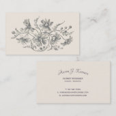 Mauve Vintag Blume Custom Business Card v2 Visitenkarte (Vorne/Hinten)