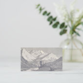 Mauve Vintag Mountain Custom Business Card v1 Visitenkarte (Stehend Vorderseite)
