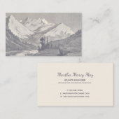 Mauve Vintag Mountain Custom Business Card v1 Visitenkarte (Vorne/Hinten)