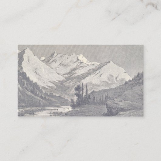 Mauve Vintag Mountain Custom Business Card v1 Visitenkarte (Vorderseite)