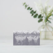Mauve Vintage Mountain Custom Business Card v3 Visitenkarte (Stehend Vorderseite)