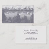 Mauve Vintage Mountain Custom Business Card v3 Visitenkarte (Vorne/Hinten)