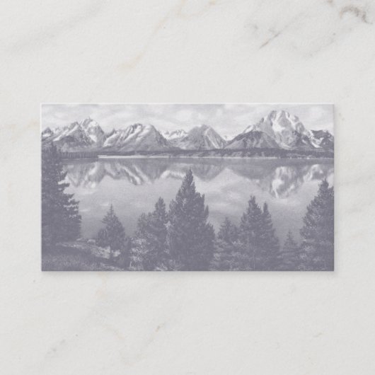 Mauve Vintage Mountain Custom Business Card v3 Visitenkarte (Vorderseite)