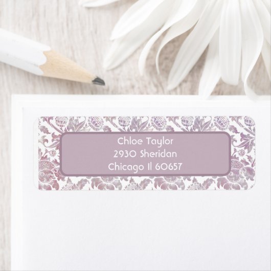 Mauve Vintages botanisches Muster (Insitu)