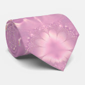 Mauve Violet Lavender Pink Floral Muster Krawatte (Gerollt)