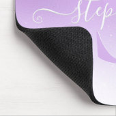 Mauve Violet Shimmer Sparkle Glitzer Monogram Mousepad (Ecke)