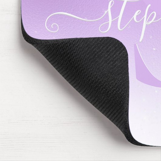 Mauve Violet Shimmer Sparkle Glitzer Monogram Mousepad (Ecke)