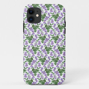 Mauve Violets auf dem White Floral iPhone 5/5 Fall Case-Mate iPhone Hülle