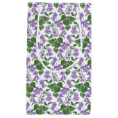 Mauve Violets Blumenmuster Kleine Geschenktasche Geschenktüte (Vorderseite)