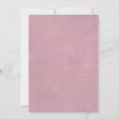 Mauve Watercolor Rose Blumenfloral Brautparty Einladung (Rückseite)