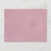 Mauve Watercolor Rose Blumenzettel Begleitkarte (Rückseite)