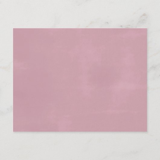 Mauve Watercolor Rose Blumenzettel Begleitkarte (Rückseite)