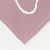 Mauve Wavy Border Monogrammed Fleecedecke (Ecke)