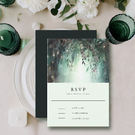 Mauve Wedding RSVP (Bezauberter Wald Gold Vines)