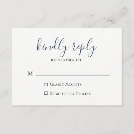 Mauve Wedding RSVP Card Karte