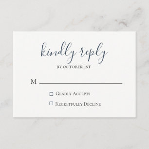 Mauve Wedding RSVP Card Karte