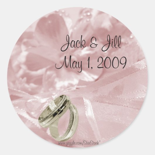Mauve Wedding Themed Stickers (Vorderseite)