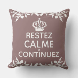 Mauve, weißer Olivenzweig Französisch Behalten Cal Kissen